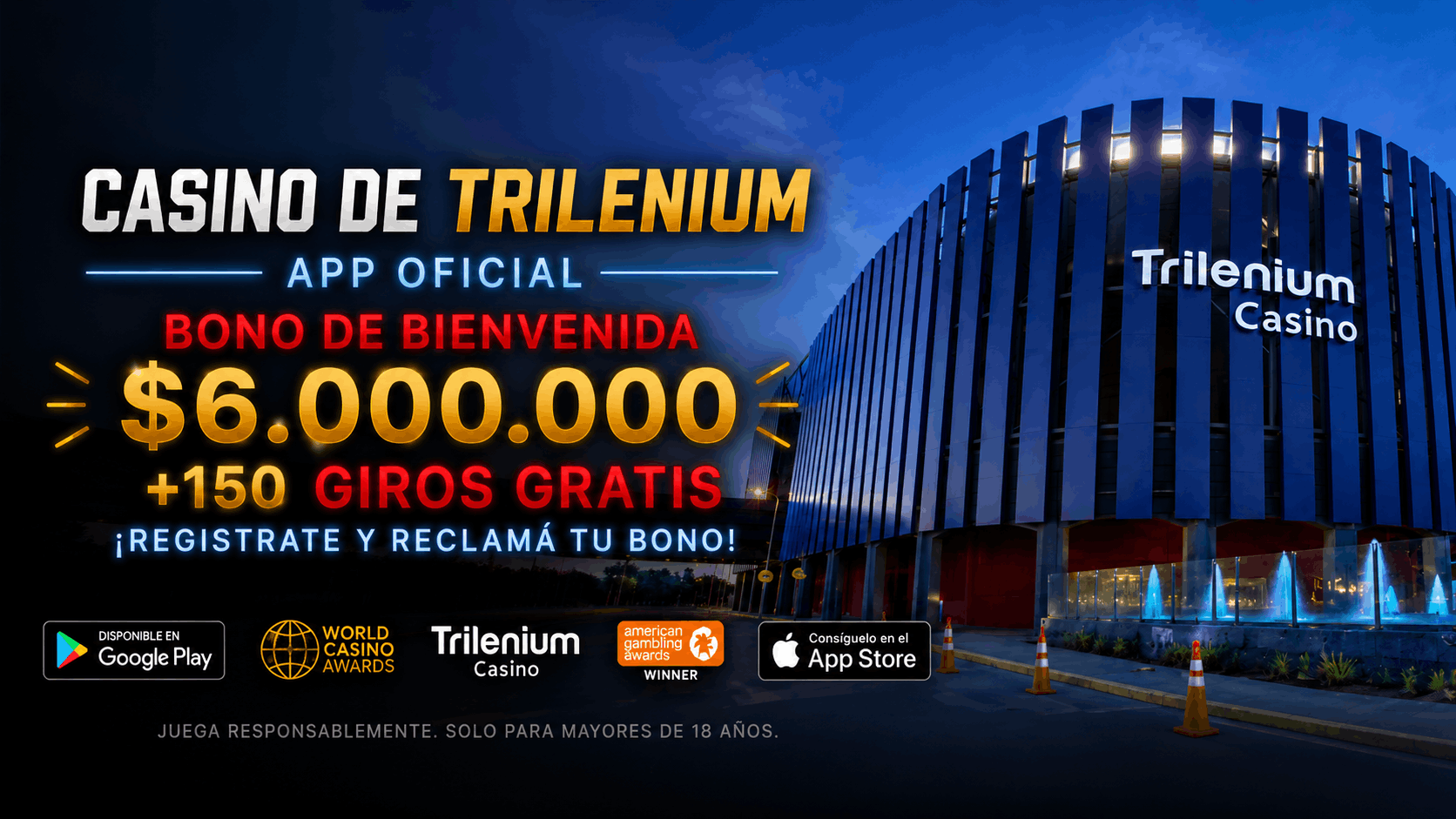 Trilenium Casino Bienvenida — banner principal